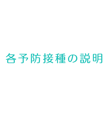 各予防接種の説明